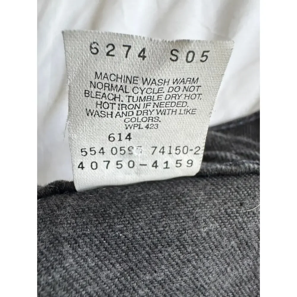 Vintage 90s Levi's 550 Student Orange Tab USA Black Jeans W27 L28 Relaxed Fit